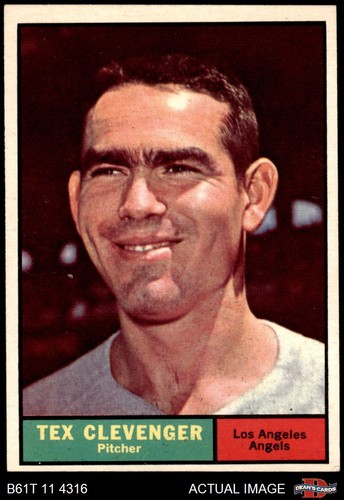 1961 topps 291 tex clevenger - 1961,