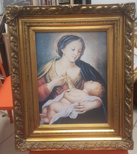 Quadro olio tela madonna - quadro,