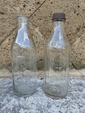 2 Bottiglie vetro vintage latte Roma SPQR 1 Lt
