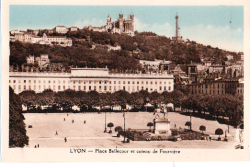 Carte postale lyon place - carte,