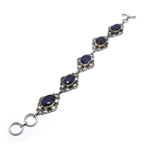 Bracciale ametista argento - ametista, in