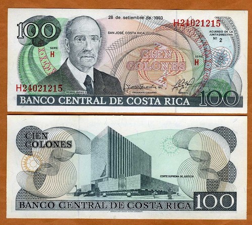Costa rica 100 colones 1993 - costa,