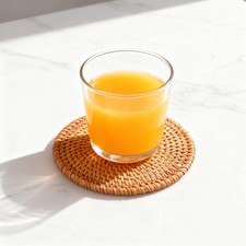  2 Pcs Sottopiatti Rattan