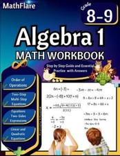 Mathflare Publishing Algebra 1 Workbook 8th and 9th Grade (Tascabile)