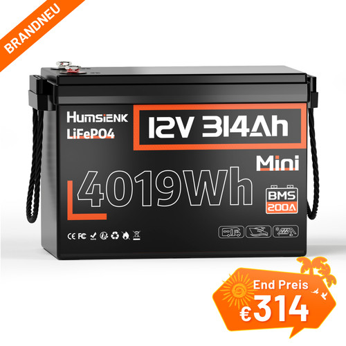 Humsienk lifepo4 12v 314ah - 12v,