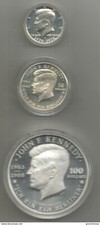 Kennedy John Fitzgerald USA Mezzo Dollaro 1976, Niue 50 e 100 Dollari 1988.
