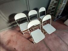 5 sedie in metallo pieghevoli anni 70