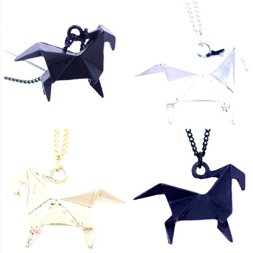 Collana pony cavallo - , origami