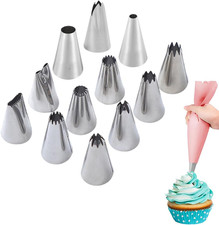 Punte Sac a Poche, Set Di 12 Beccucci per Sac a Poche Professionali Beccuccio Di