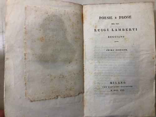 Raro antico libro poesie - antico,