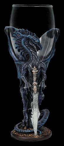 Vetro calice drago notte - vetro,