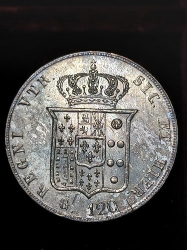 Piastra 120 grana 1859 napoli - piastra,