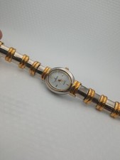 Orologio da donna al quarzo Laurens watch,ovale,cinturino metallo Anni '90 NOS