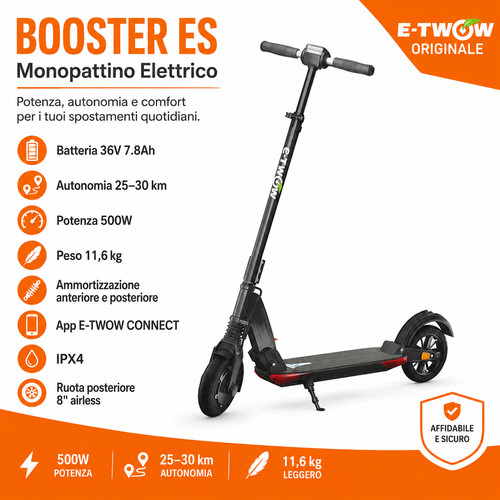 Monopattino elettrico booster - elettrico,
