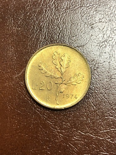 Moneta repubblica lire - moneta, 20