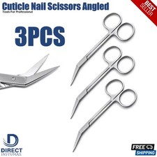 Forbice Unghie Cuticole Extra Lunga Angolare Manicure Punta Nail Art Trimming Grooming