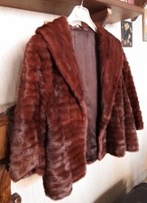 pelliccia ermellino marrone vintage