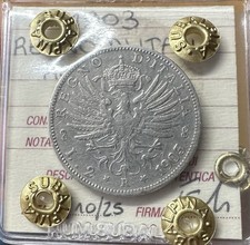 REGNO D' ITALIA VITTORIO EMANUELE III 2 LIRE AQUILA 1903 MOLTO RARA sigillata BB