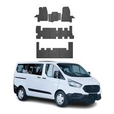 Tappetini in gomma OMAC per Ford Transit Custom 2018-2022 tappetini auto neri 9x