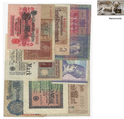 Lotto dieci pezzi banconota - lotto,