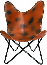 Sedia A Farfalla In Pelle –