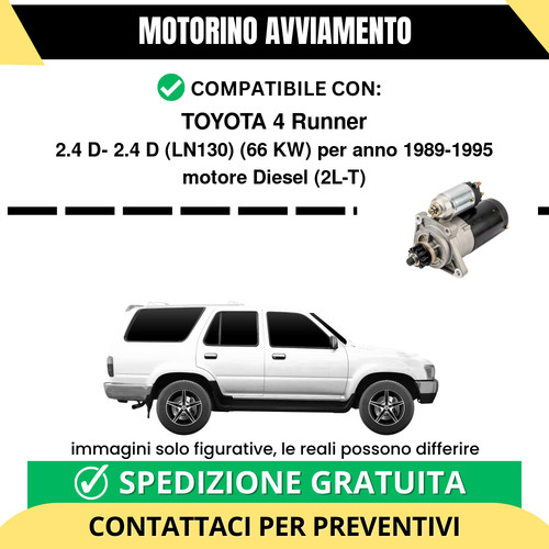Motorino avviamento toyota - motorino,