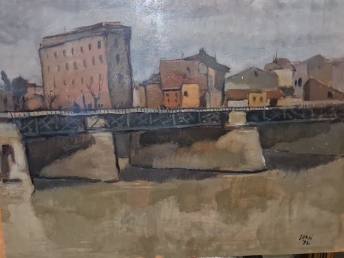 Dipinto olio tavola il - su, tavola.