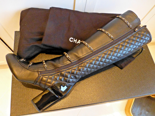 Stivali chanel chain pelle - stivali,