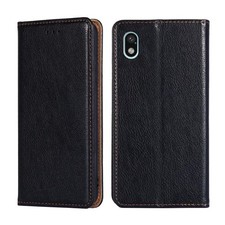 Custodia pelle nera flip - in,