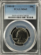1985-D 25C Washington quarto