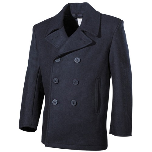 Pea coat blu con bottoni - pea,