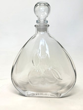 Limoncello Decanter Clear Glass Bottle With Stopper Raised Relief Fruits