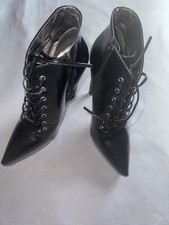 Stivaletti stringati Jeffrey Campbell donna fatti a mano Ibiza neri taglia 6