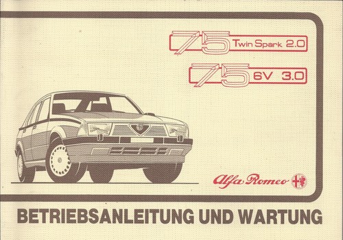 Alfa romeo 6v manuale - romeo, 75