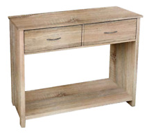 CONSOLLE 2 CASSETTI TAVOLO SALOTTO INGRESSO CORRIDOIO ROVERE LEGNO 95*37*H76CM