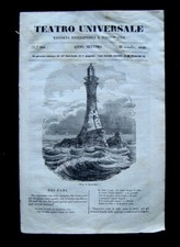 Teatro Universale Anno Settimo n 334 28 novembre 1840 Faro Rock Bell incisione