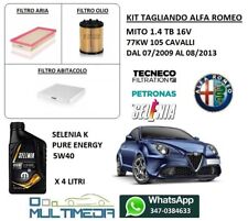KIT TAGLIANDO OLIO ORIGINALE SELENIA 5W40 ALFA ROMEO MITO 1.4 TB 105CV 77KW