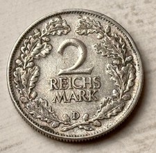 2 Reichsmark 1925 D Repubblica