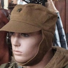 Cappello militare sovietico Sand Afghanka Cappello RARO-taglia 57 russo URSS...