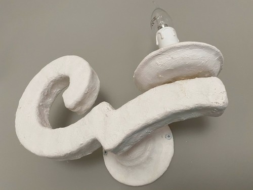 Coppia lampade gesso di - gesso,