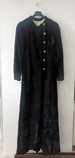 Vestito cappotto lungo velluto nero Vintage