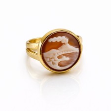 Anello cammeo Golfo di Napoli