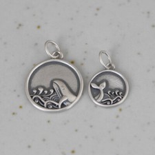 I05 Due Ciondoli Delfino Sterling Argento 925