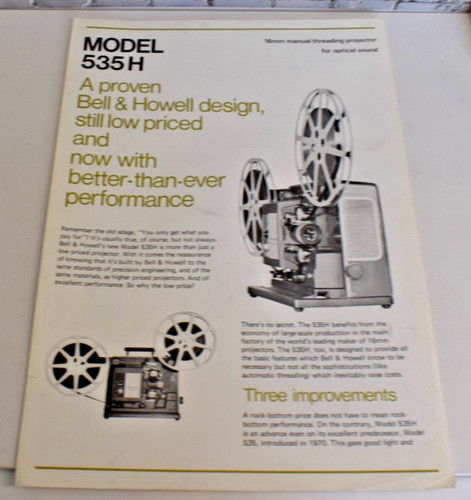 Bell howell 535h filmosound - howell,