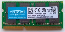 RAM Crucial 8GB DDR3 1600mhz