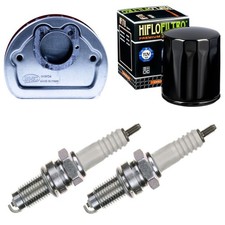 Kit manutenzione per Harley Davidson FXDB 1584 Dyna Street Bob 2007 filtro candele