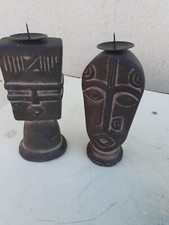 Coppia portacandele etnici