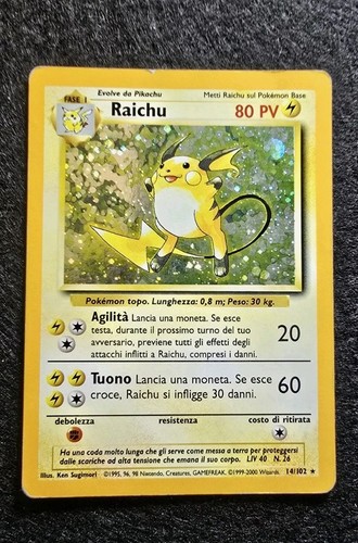 Pokemon raichu 102 - 14/102, set