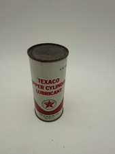 Lubrificante cilindro superiore Texaco completo vintage lattina 4 oz completo