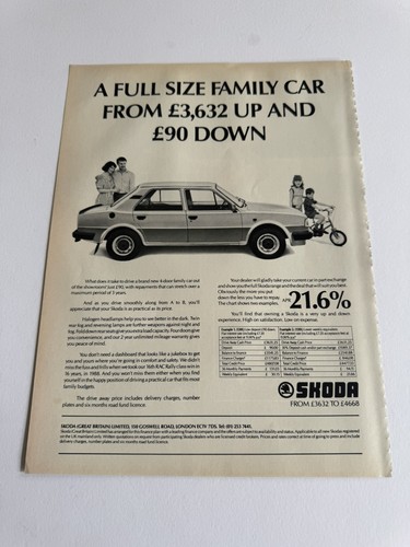 Original vintage 1988 skoda - vintage,